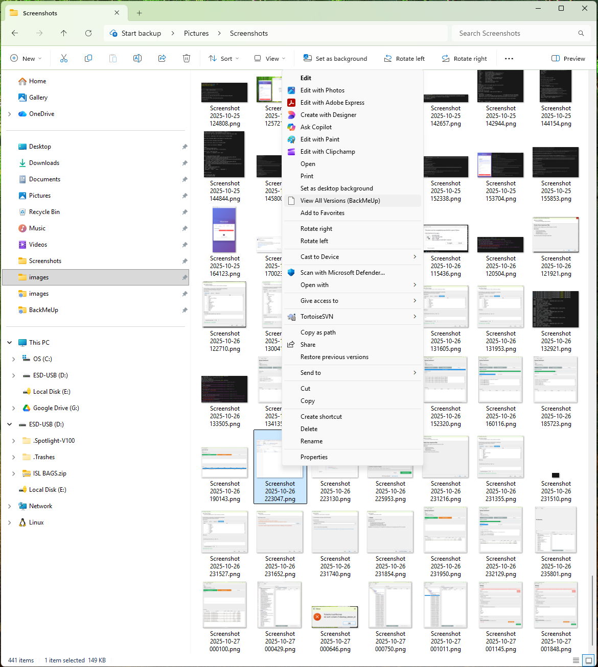 Context Menu in Windows Explorer